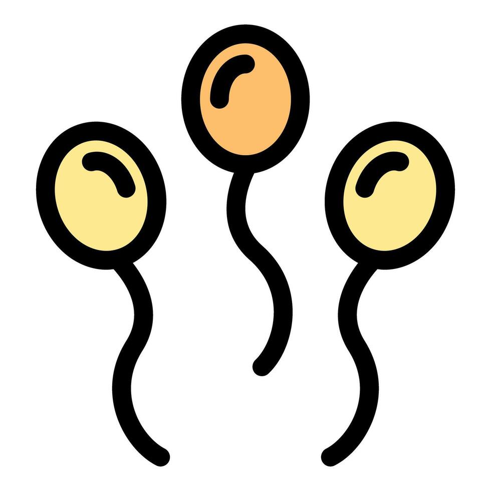 Three balloons floating, celebrating a festive occasion vector
