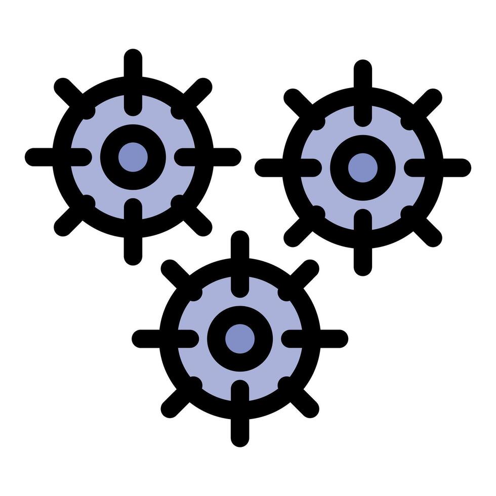 Three purple gears rotating and connecting, symbolizing teamwork and collaboration vector