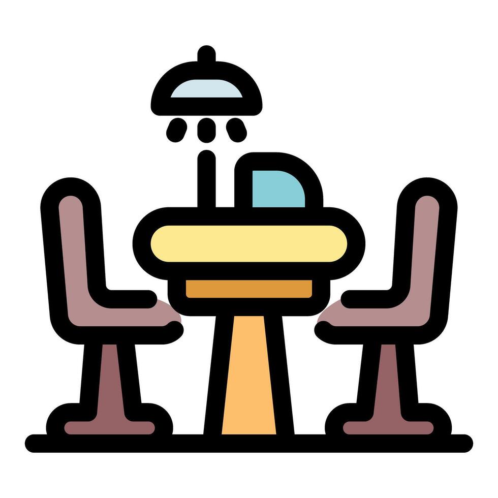 Cozy cafe setting with minimalist design vector