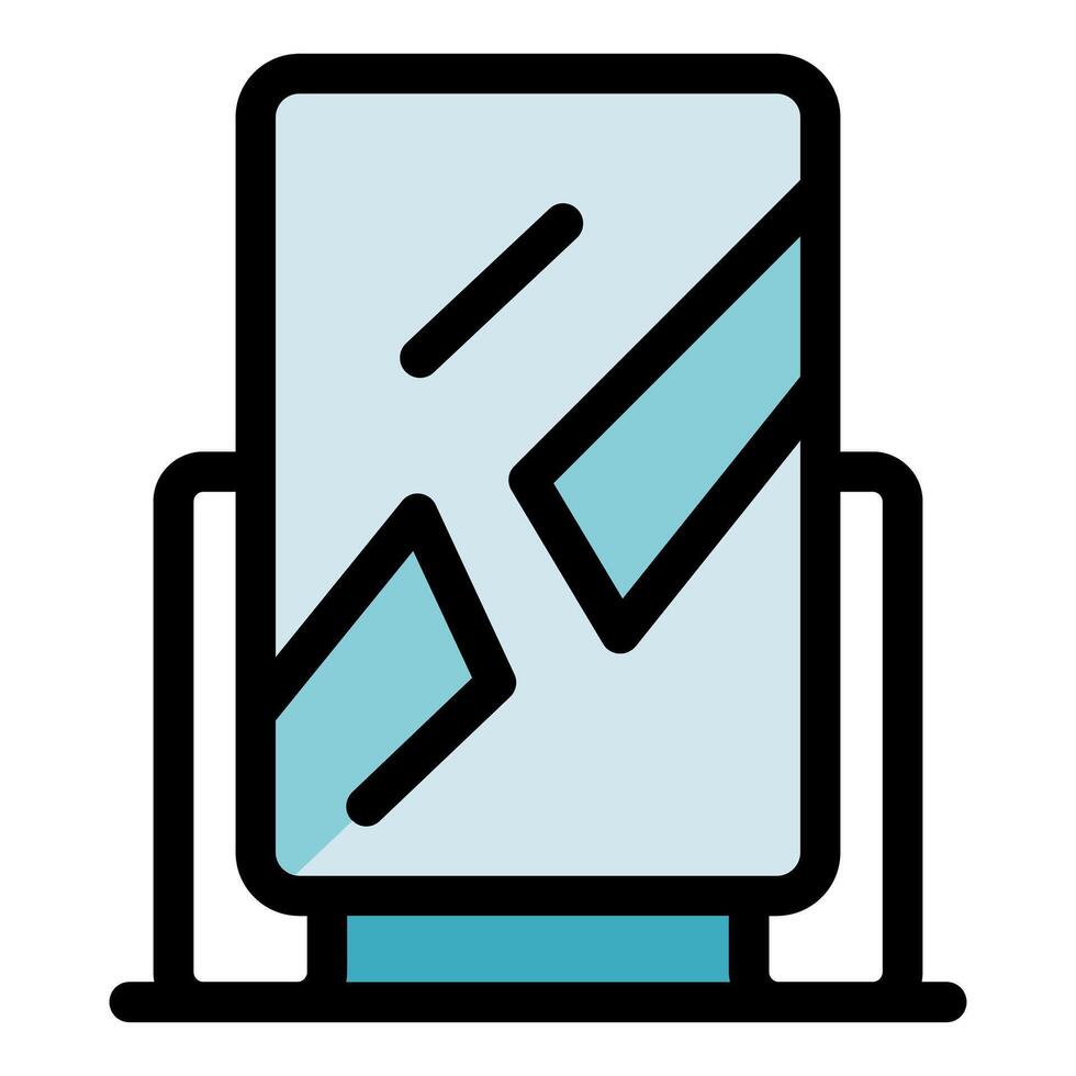 Modern rectangular mirror with minimalist design vector