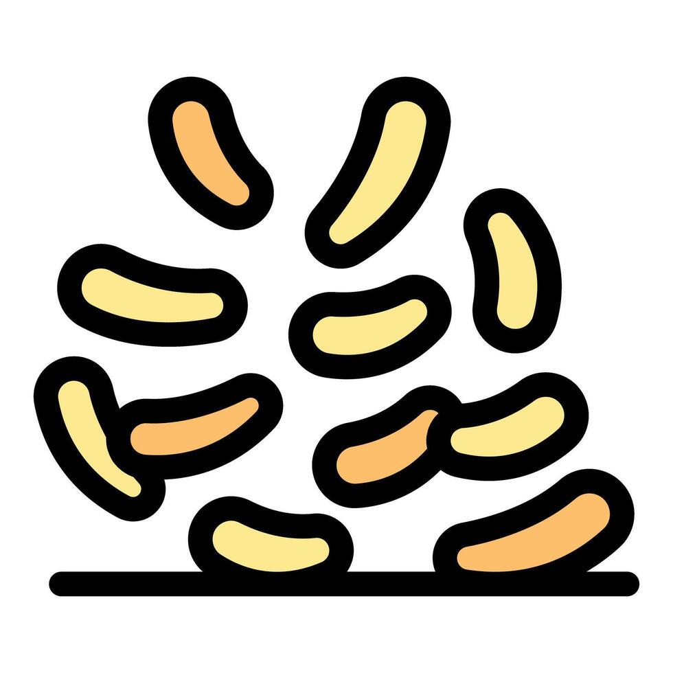 Abstract illustration of falling yellow beans vector