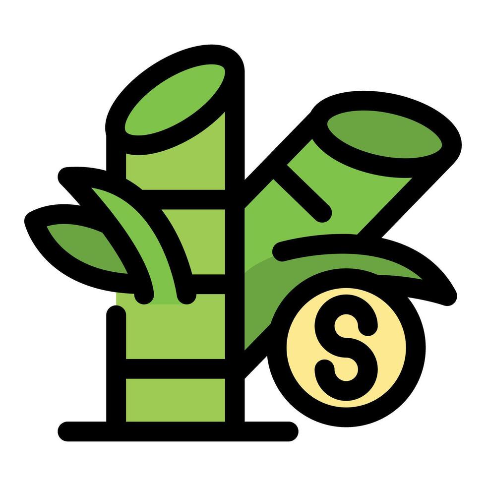Bamboo plant representing sustainable investment and green finance vector