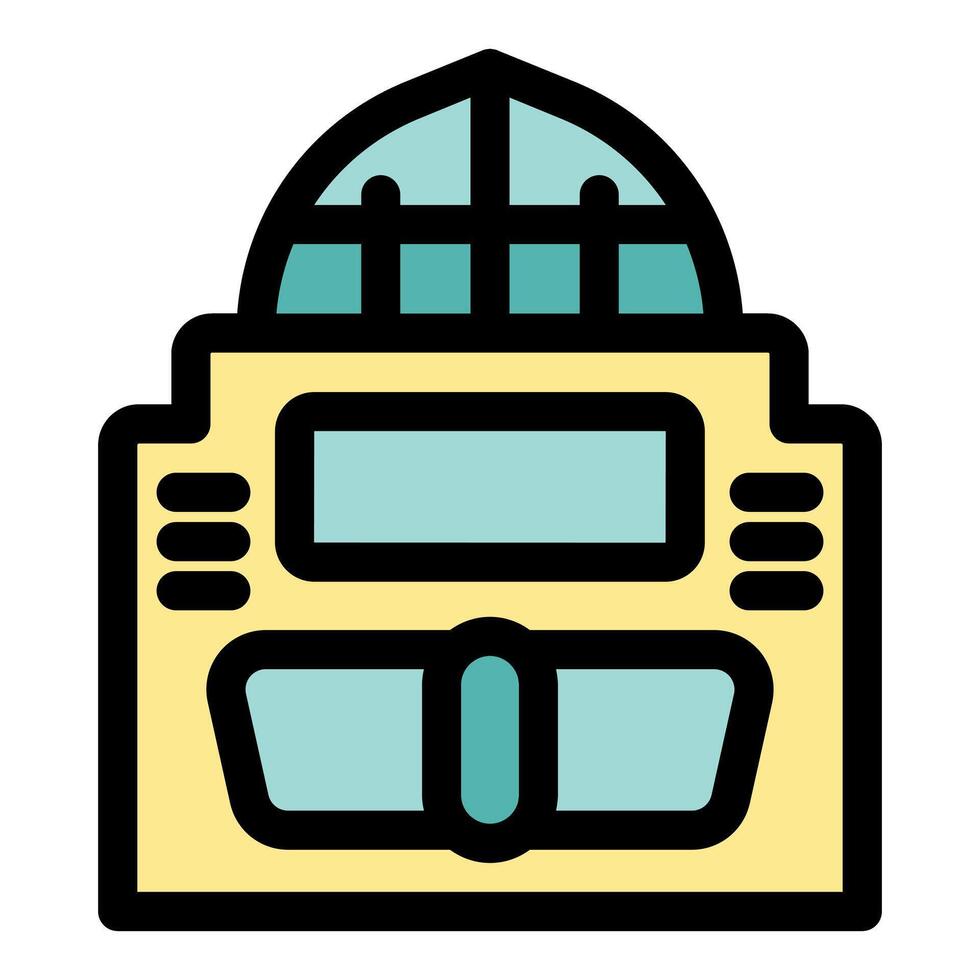 Retro jukebox icon with dome design vector