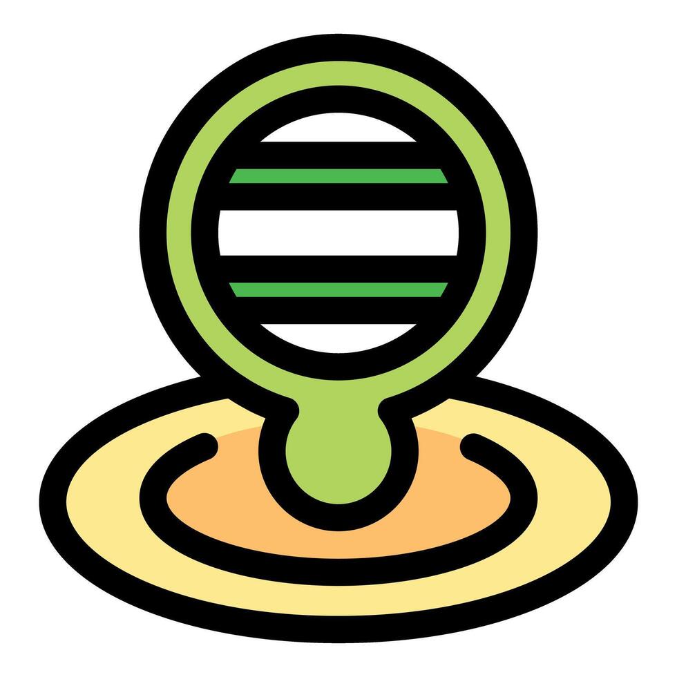 Vibrant green microphone icon on yellow background vector