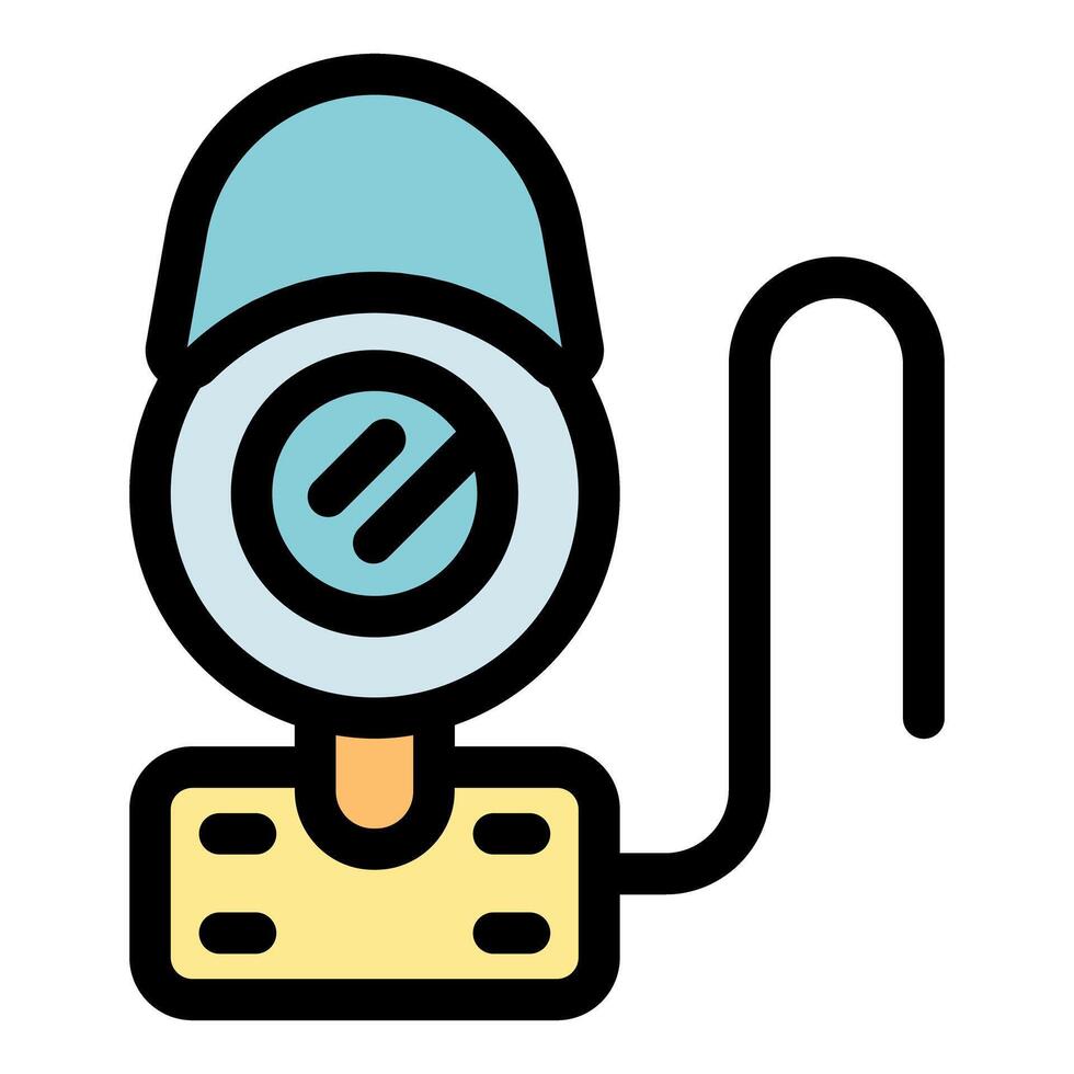 Dashcam recording road and showing speed limit information vector