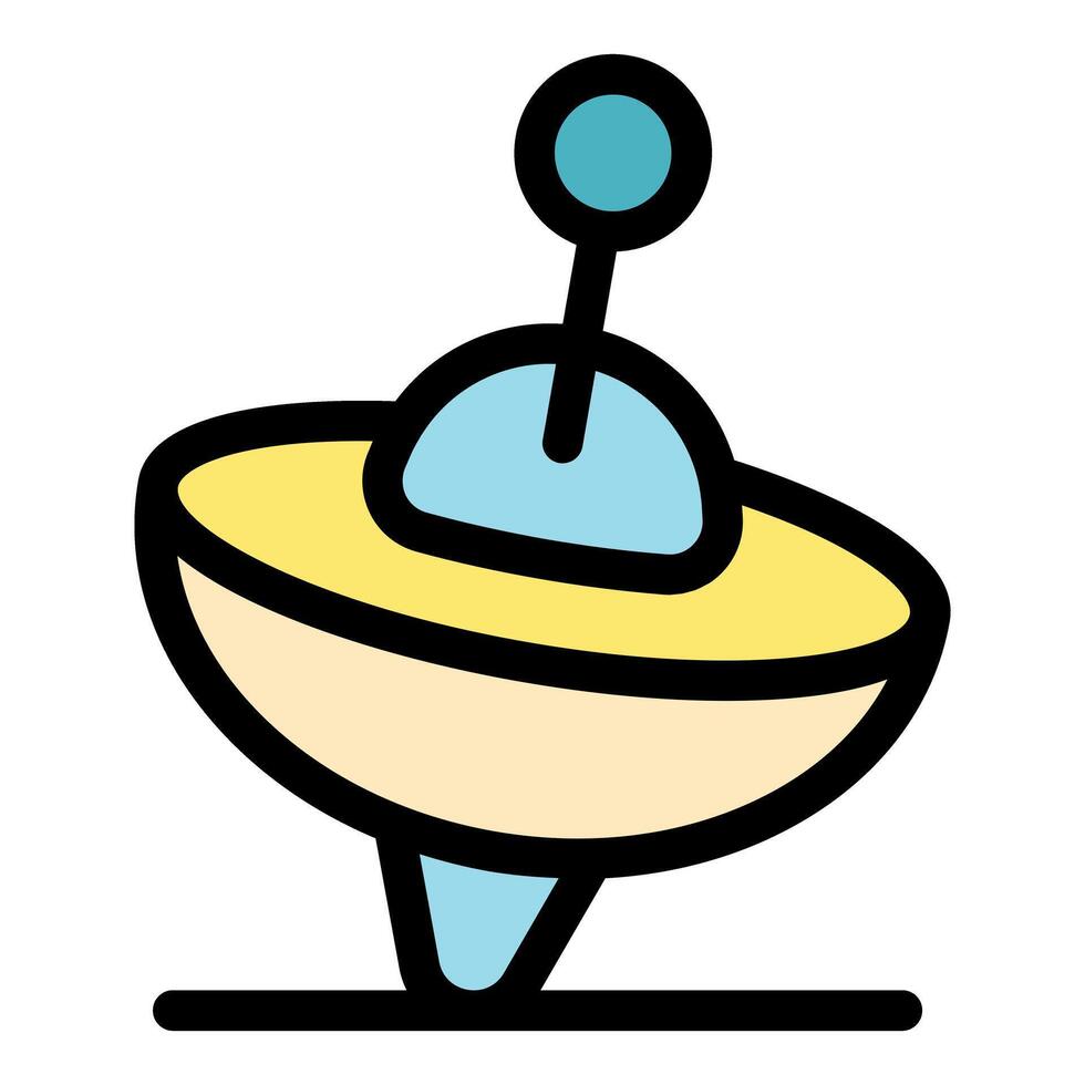 Colorful spinning top with simple design vector