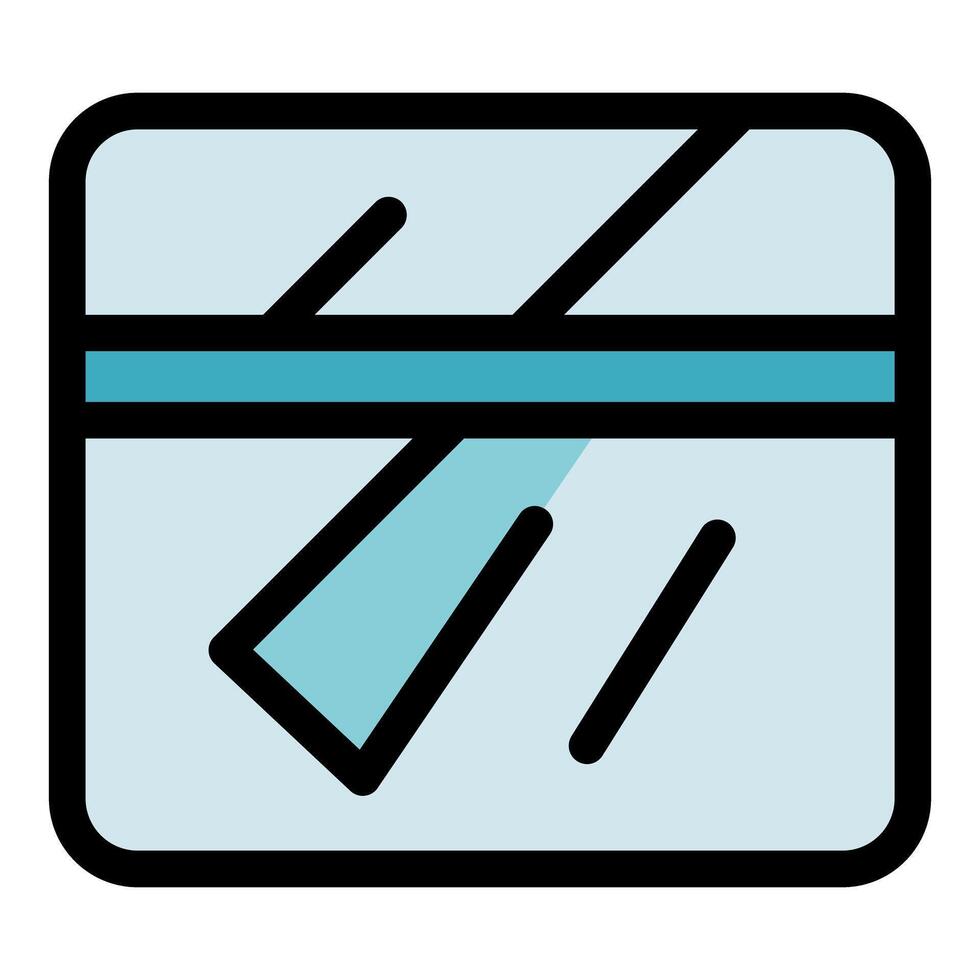 Minimalistic credit card icon with abstract design vector