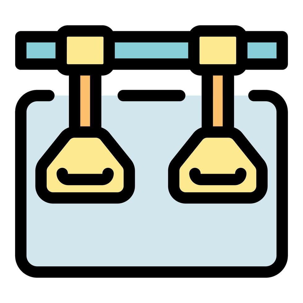 Simplified icon of bus passenger handles vector