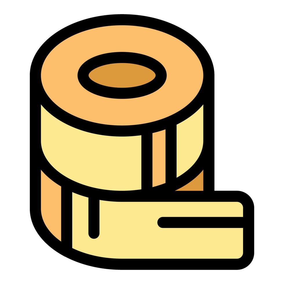 Masking tape roll unrolling for painting and packaging vector