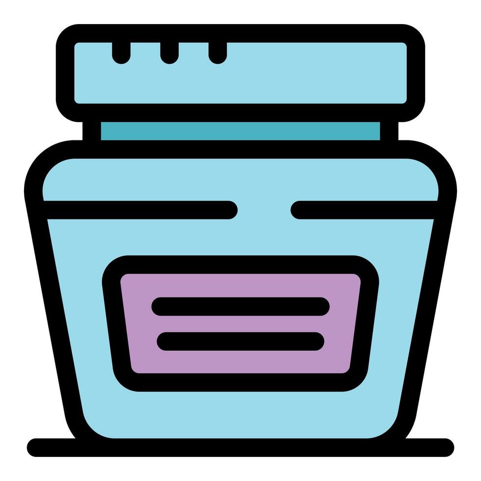 Closed sport nutrition jar with blank label for branding promoting healthy lifestyle vector