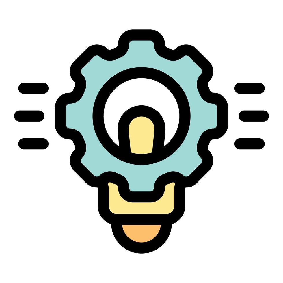 Light bulb and gear showing innovation and creative thinking vector