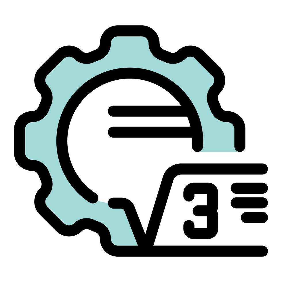 Innovative gear and chat interface design concept vector