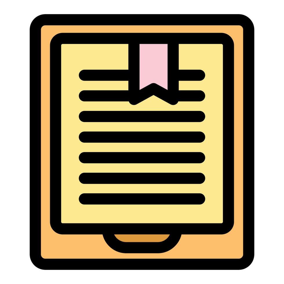 Digital document icon with bookmark design vector