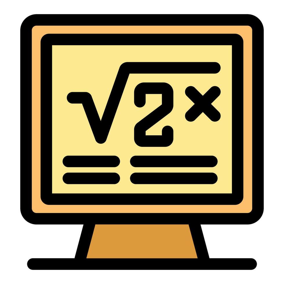 Mathematical expression displayed on computer screen vector