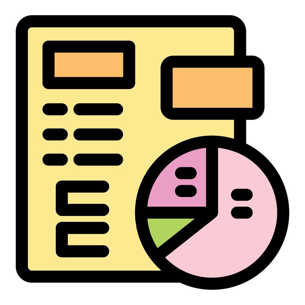 Analyzing data with colorful pie chart graphic vector