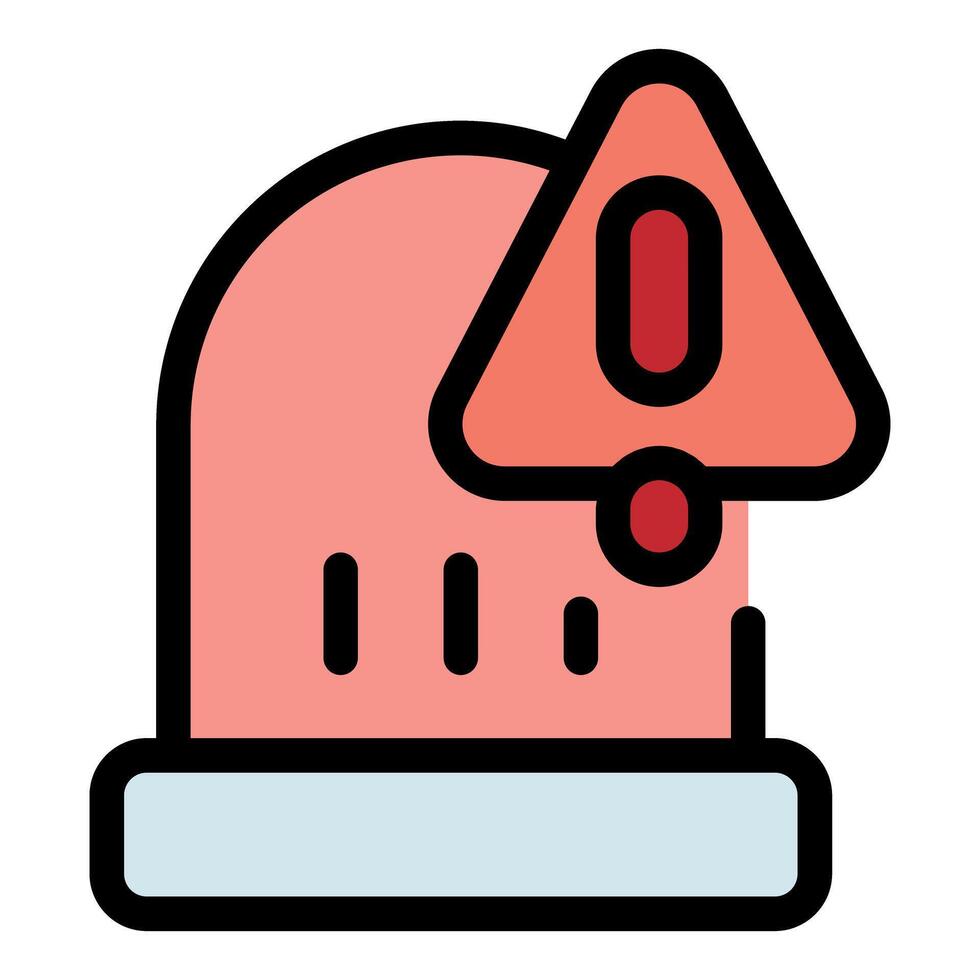 Emergency alert icon with exclamation mark vector