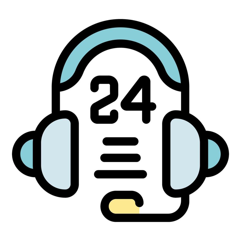24 hours customer service providing full time assistance vector