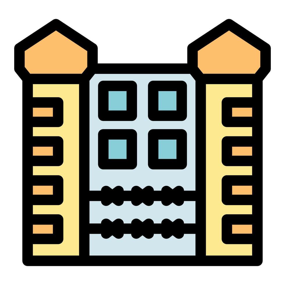 Iconic castle with bold architectural design vector