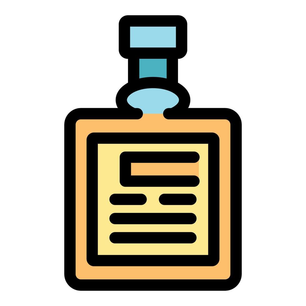Iconic whiskey bottle illustration with label design vector
