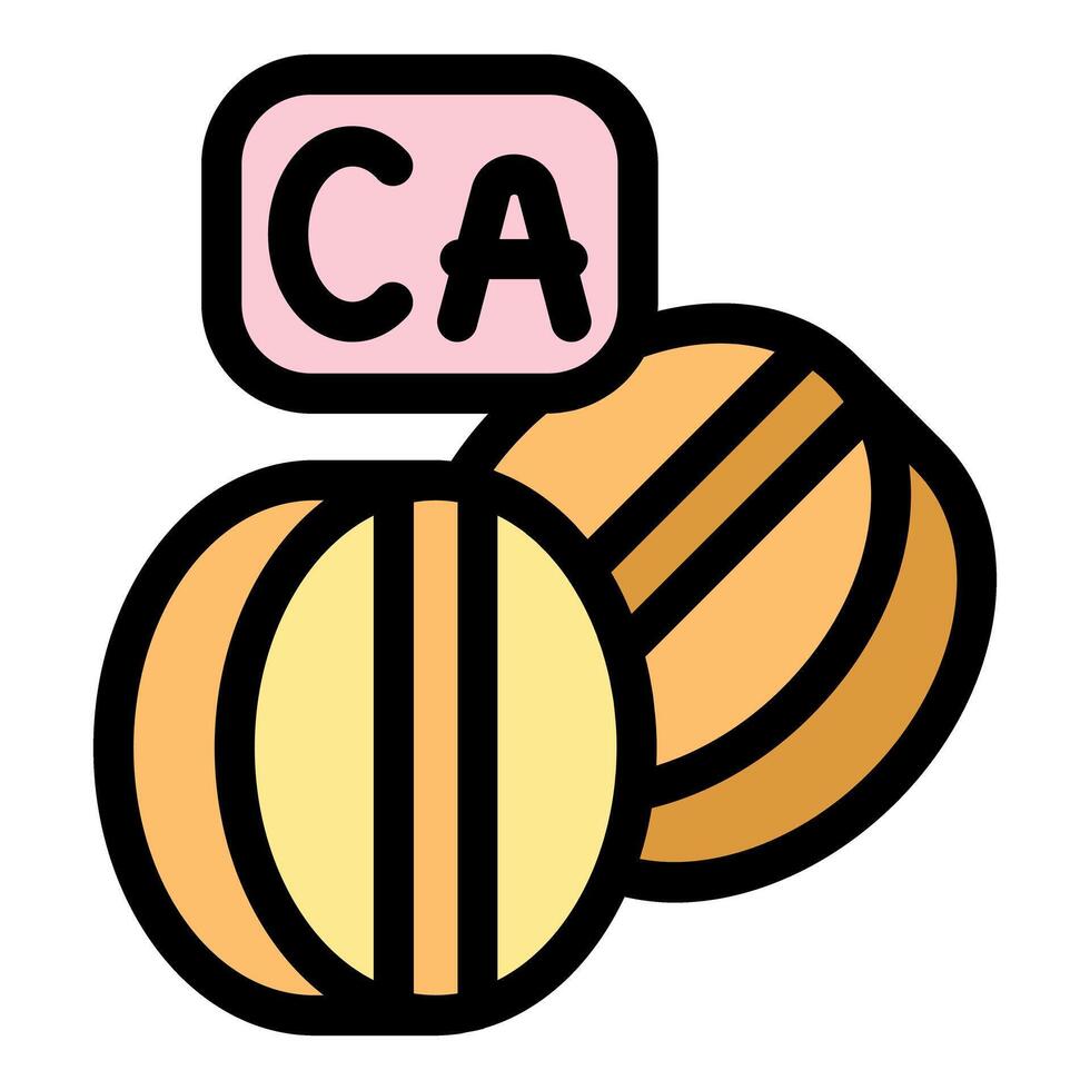 Calcium supplement providing essential nutrients for healthy bones and body vector