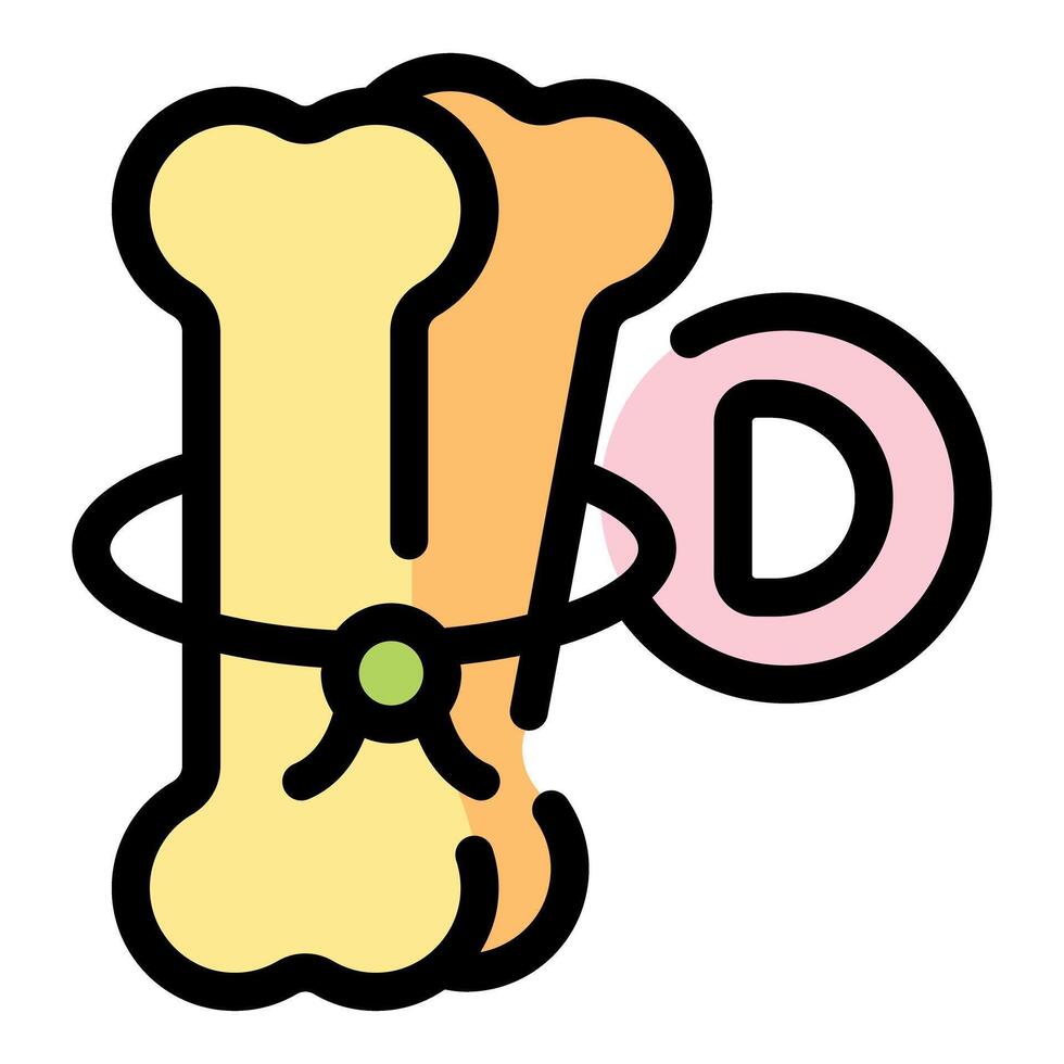 Bones enriched with vitamin d for healthy skeleton vector