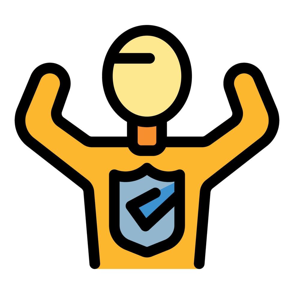 Empowerment and security symbolized by shield icon vector