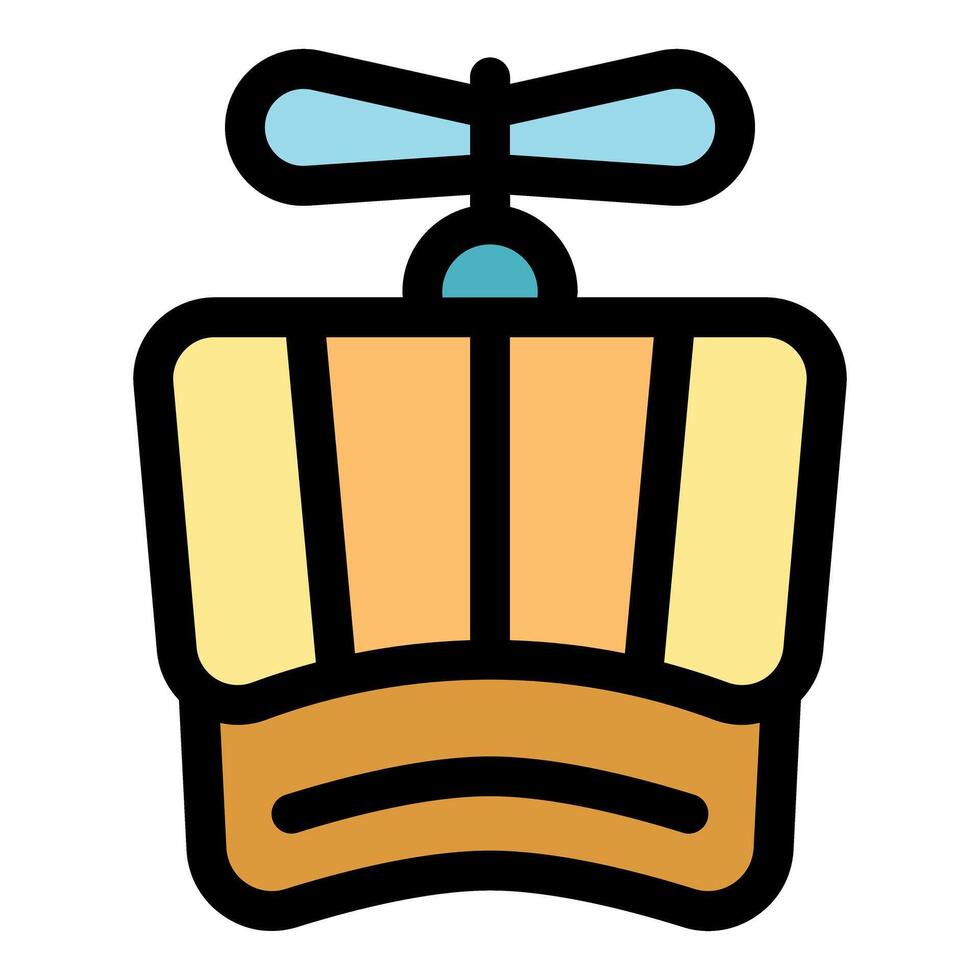 Funny prank gift box with rotating propeller surprising everyone vector