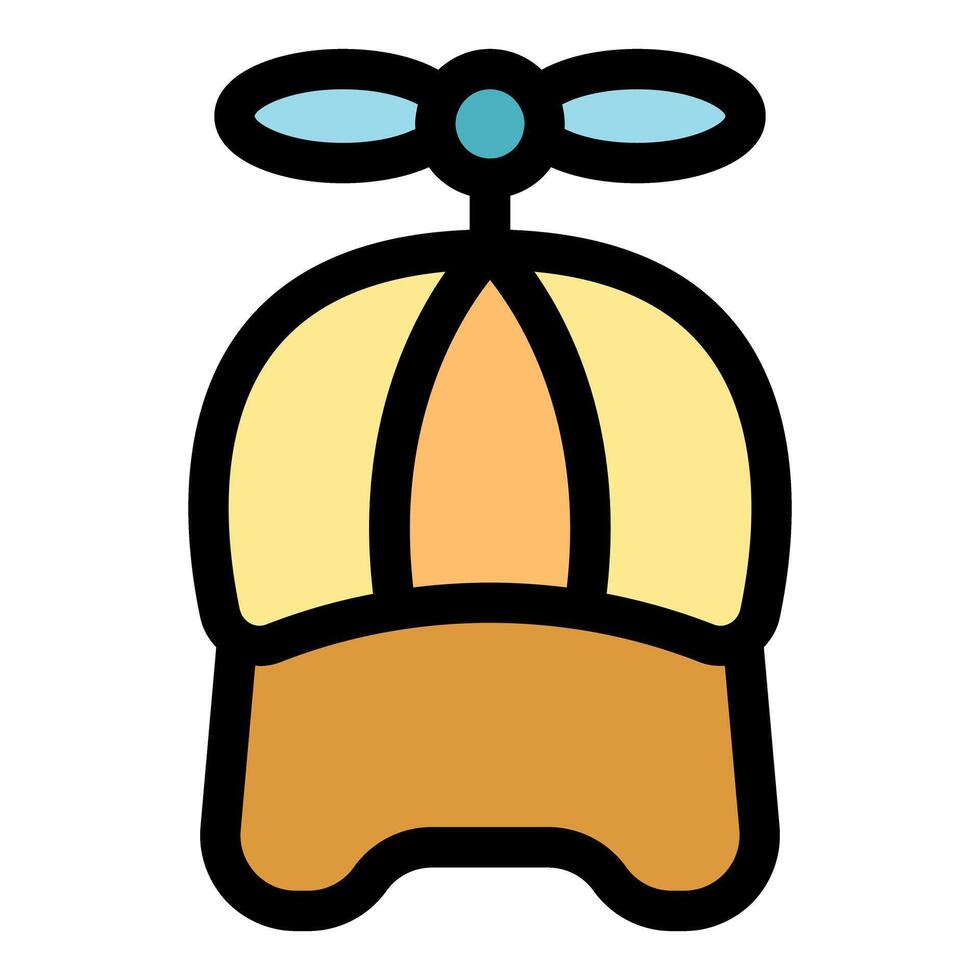 Funny propeller hat spinning and bringing joy to kids vector