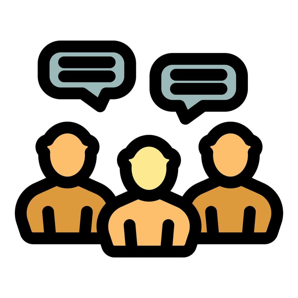 Team members discussing new project, exchanging ideas and sharing opinions vector