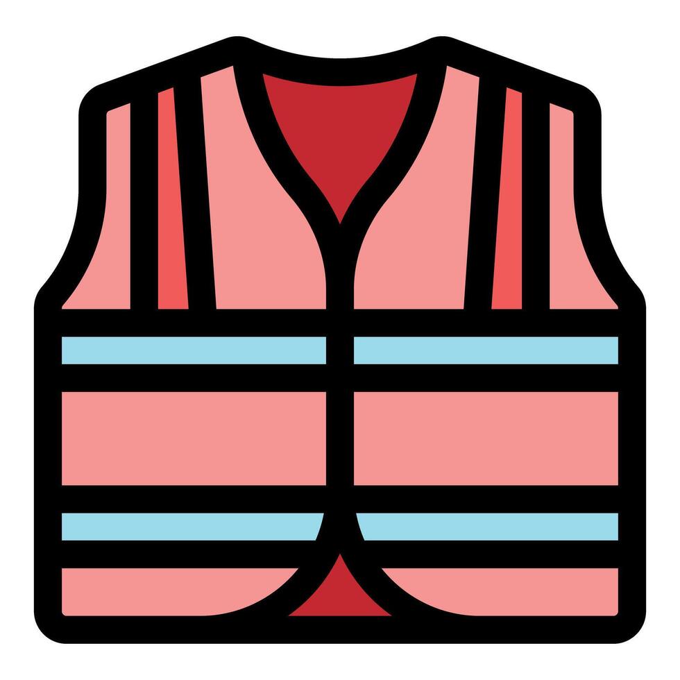 Reflective safety vest enhancing visibility for workers in high risk areas vector