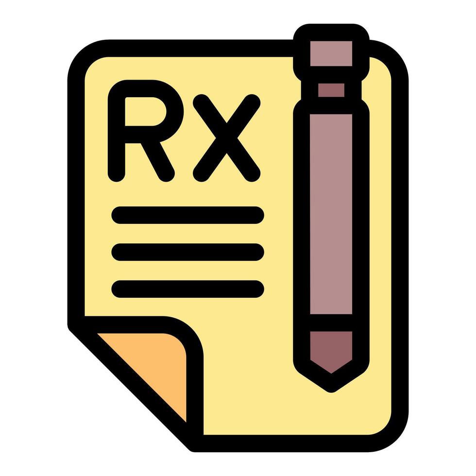 Doctor writing medical prescription using pen on paper or pad vector