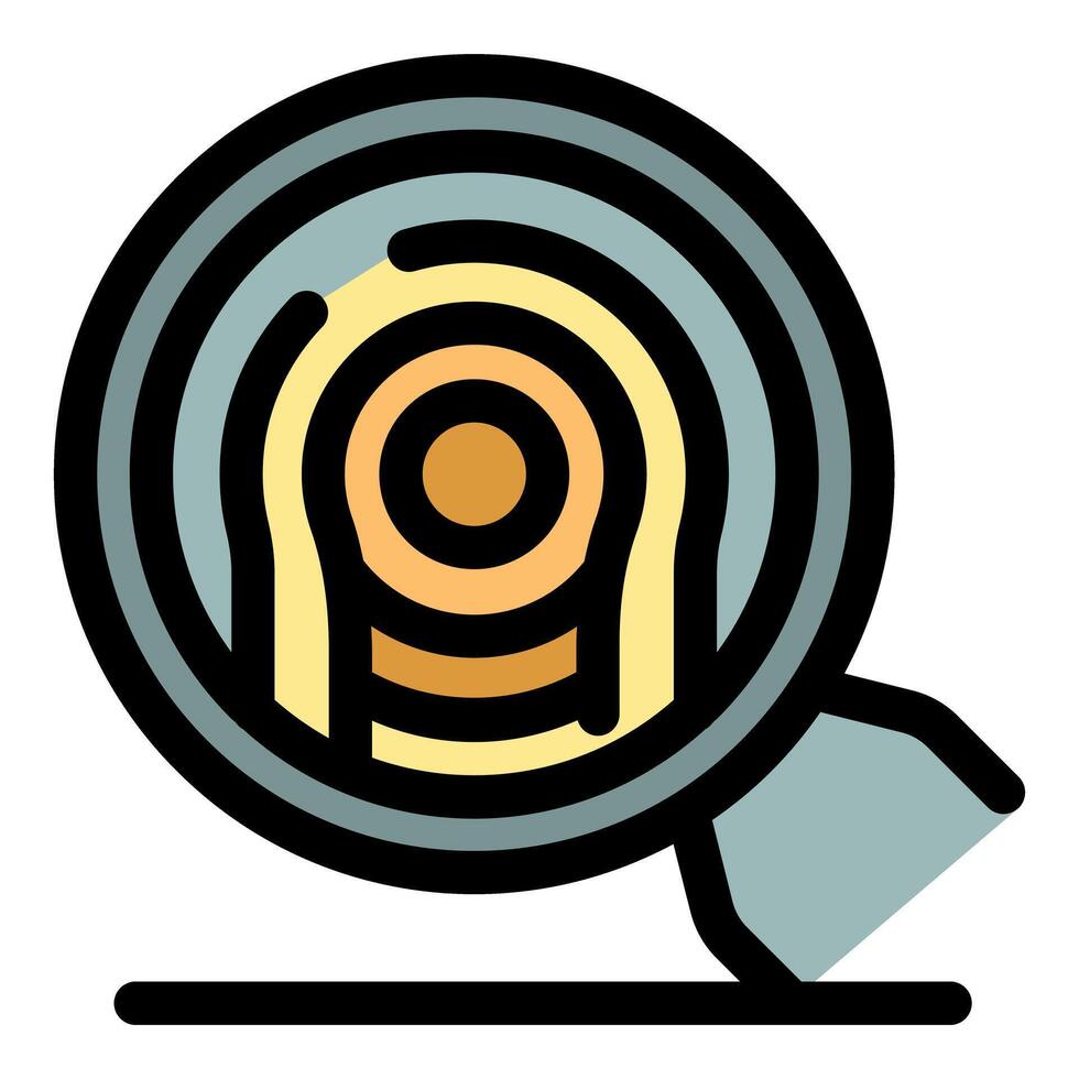 Magnifying glass showing virus under examination vector