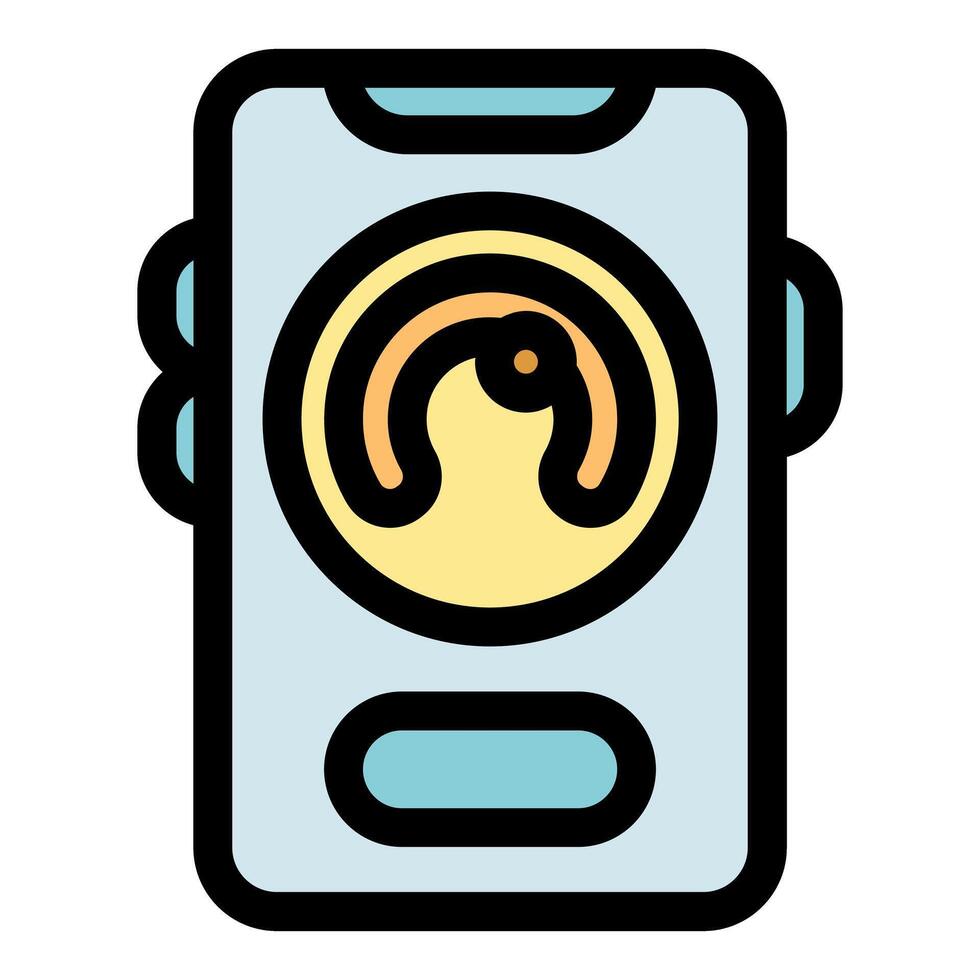 Smartphone showing sleep tracking app with sleep cycle icon vector