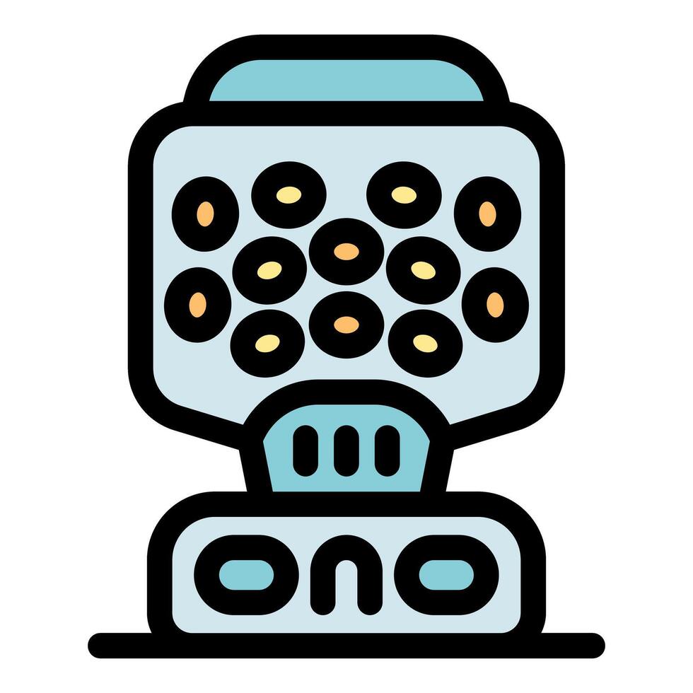 Lighting equipment emitting light with on button, professional studio floodlight vector