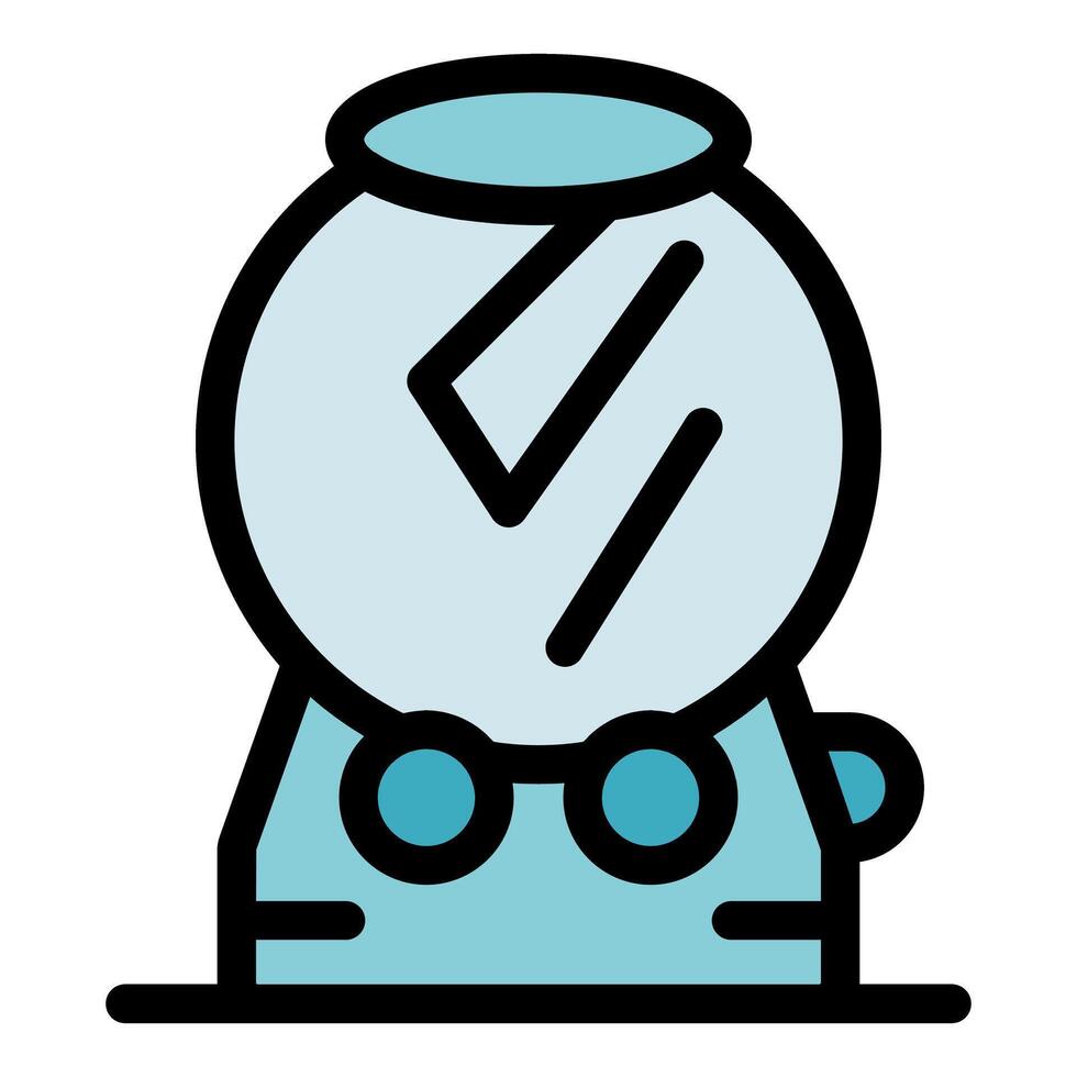 Lottery machine spinning and showing winning numbers vector