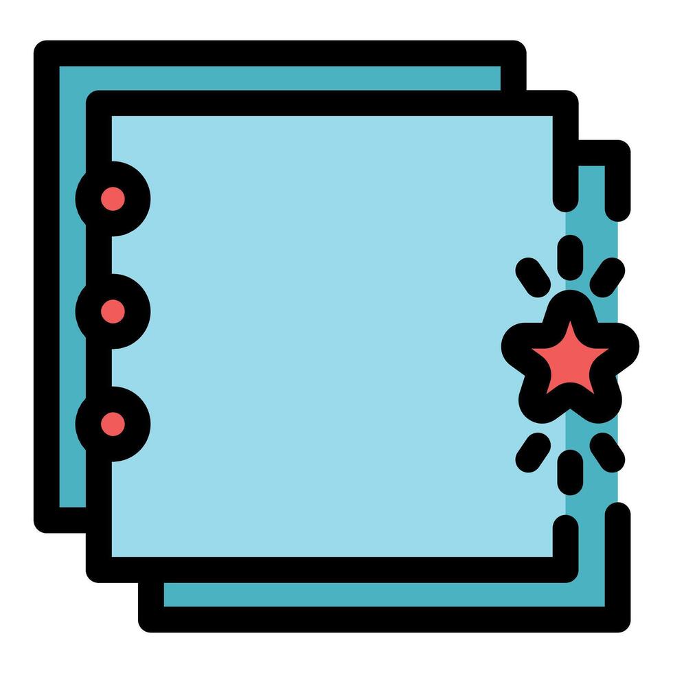 Important paperwork files decorated with red star shines vector