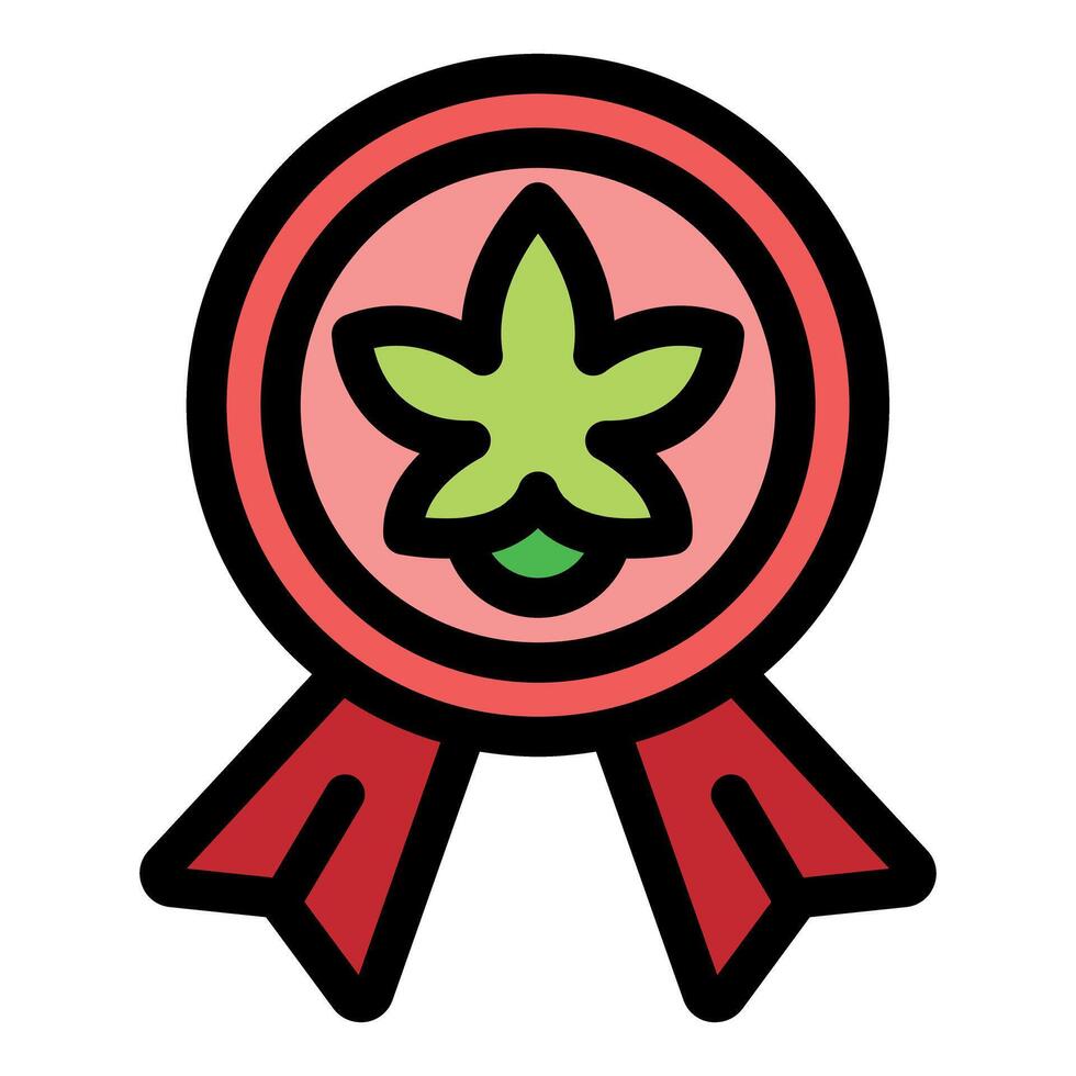 Cannabis quality control certificate representing premium marijuana production vector