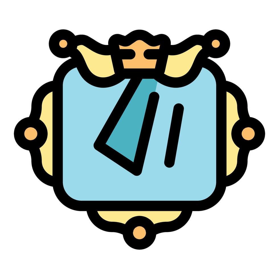 Royal decree displaying blue banner and golden crown in ornate frame vector