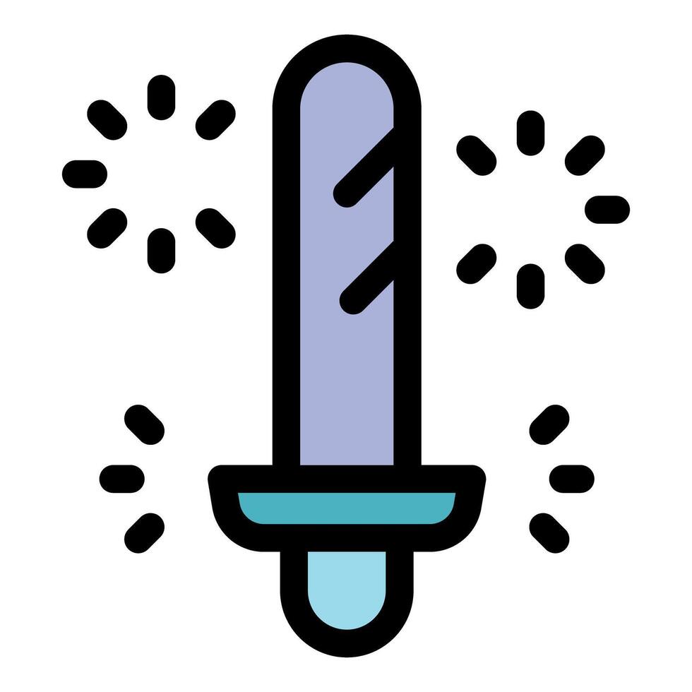 Magic sword with sparks shining and sparkling in a fantasy game vector