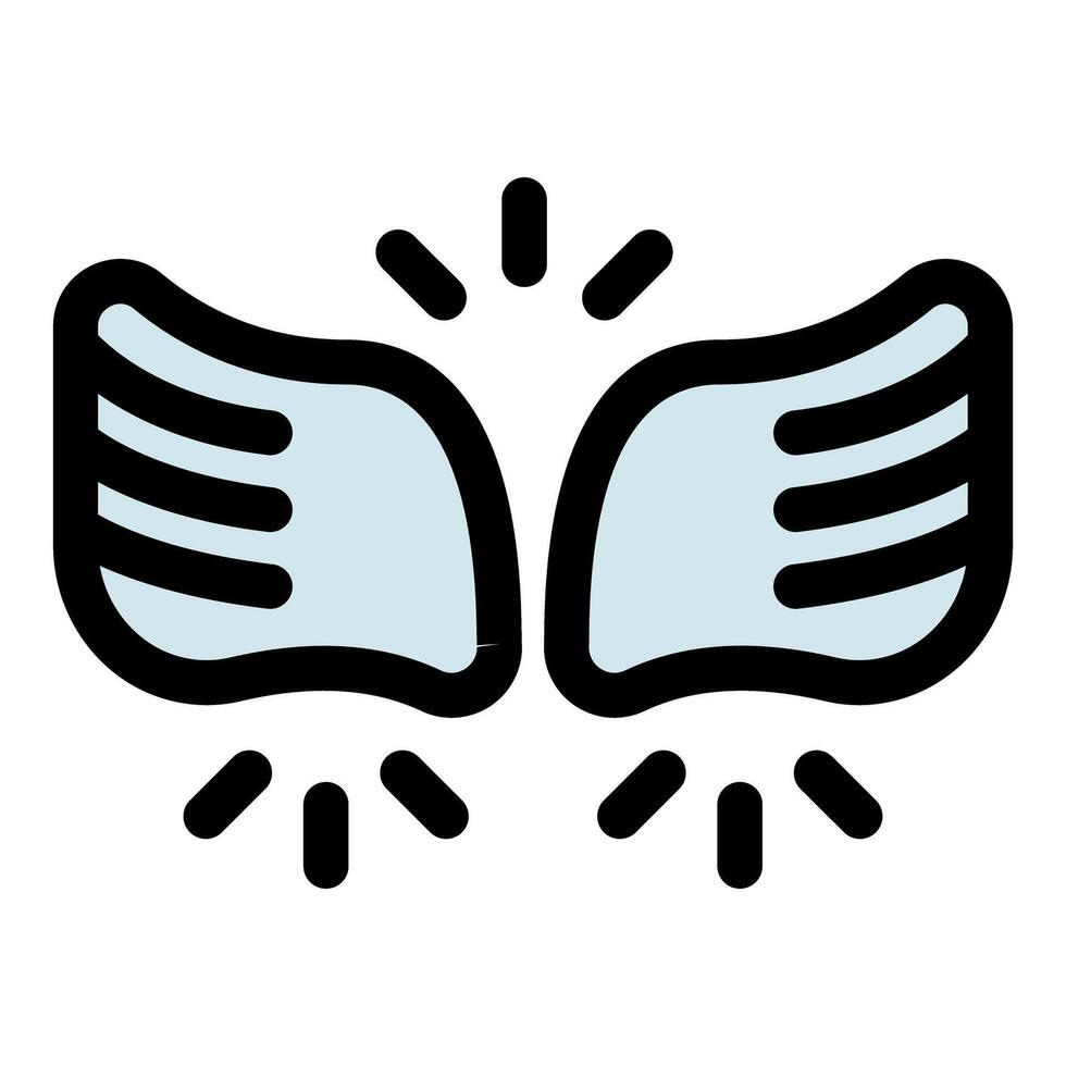 Angelic wings flapping creating a bright light, a symbol of hope and freedom vector