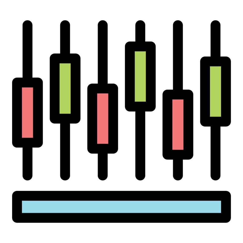 Stock market candlestick chart showing bullish and bearish trends vector