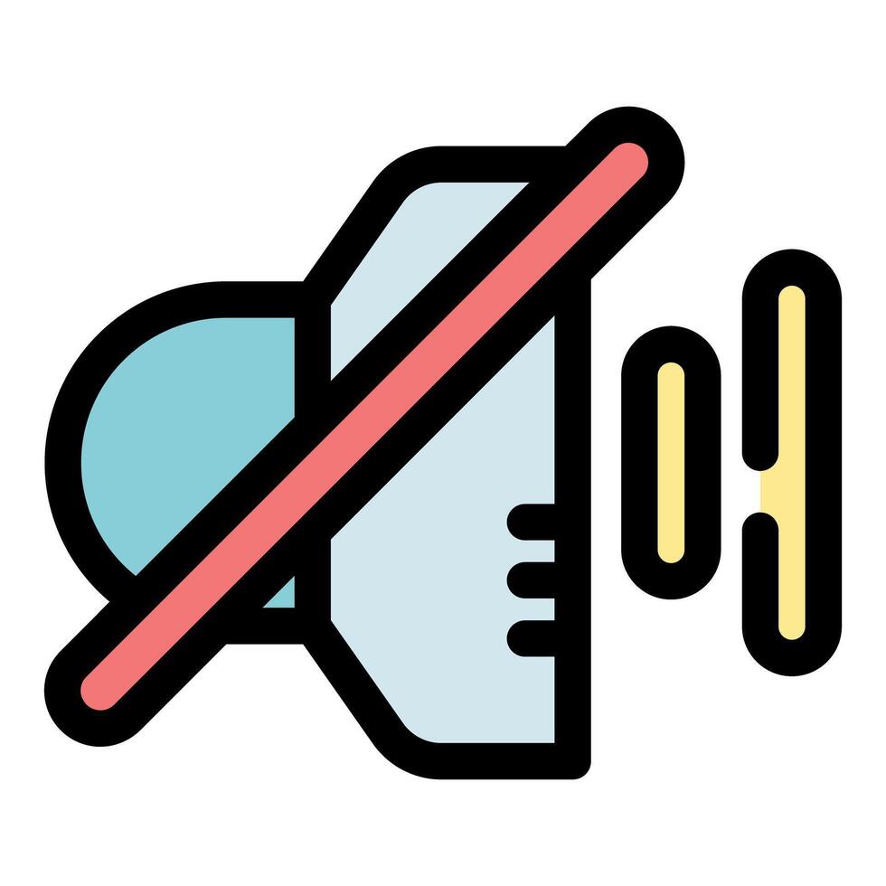 No sound, mute, silence, volume off, multimedia control icon vector