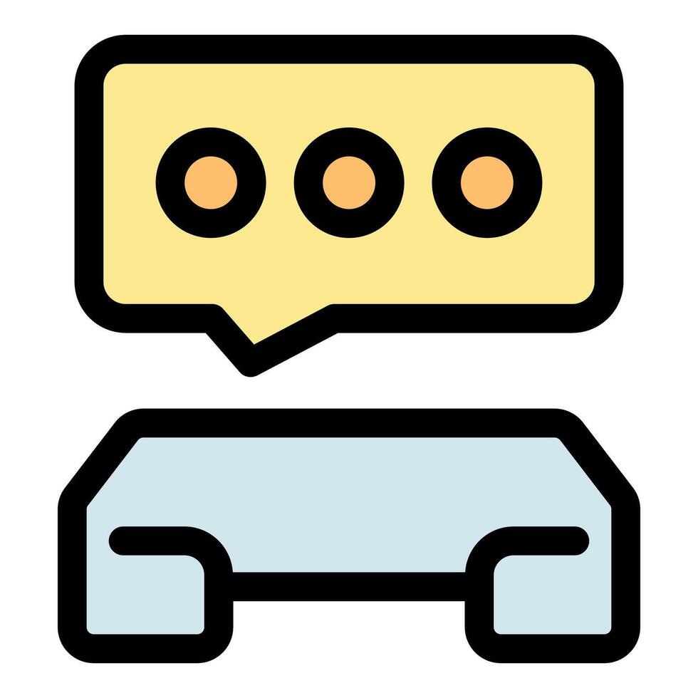 Voicemail message icon showing three unread messages waiting on a phone vector