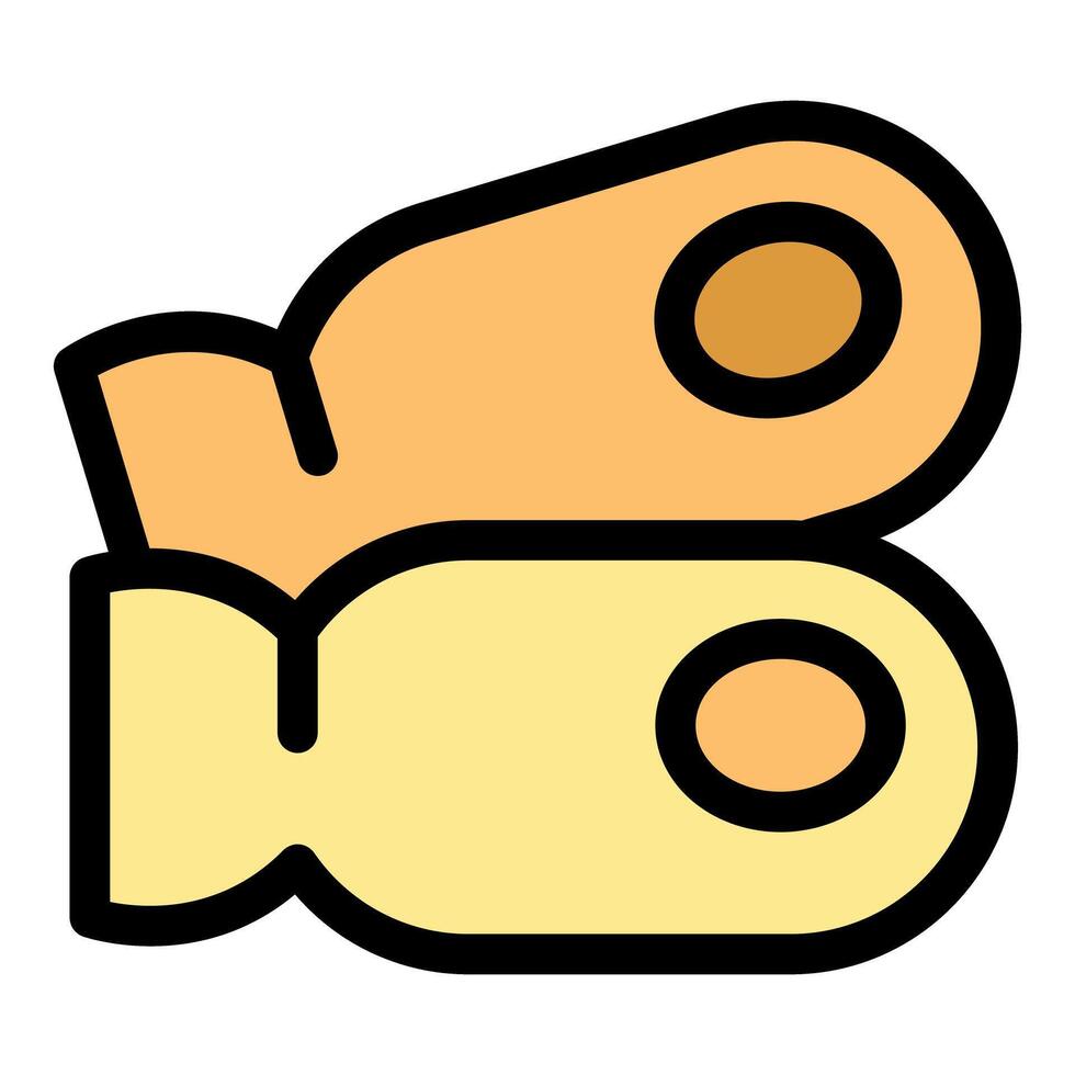 Two candy rolls wrapped in yellow and orange packaging displaying circular design vector
