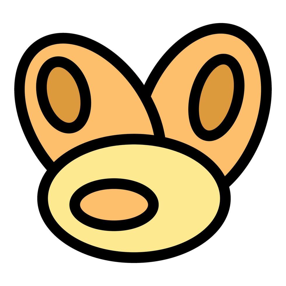 Cartoon bee face showing big eyes and mouth vector