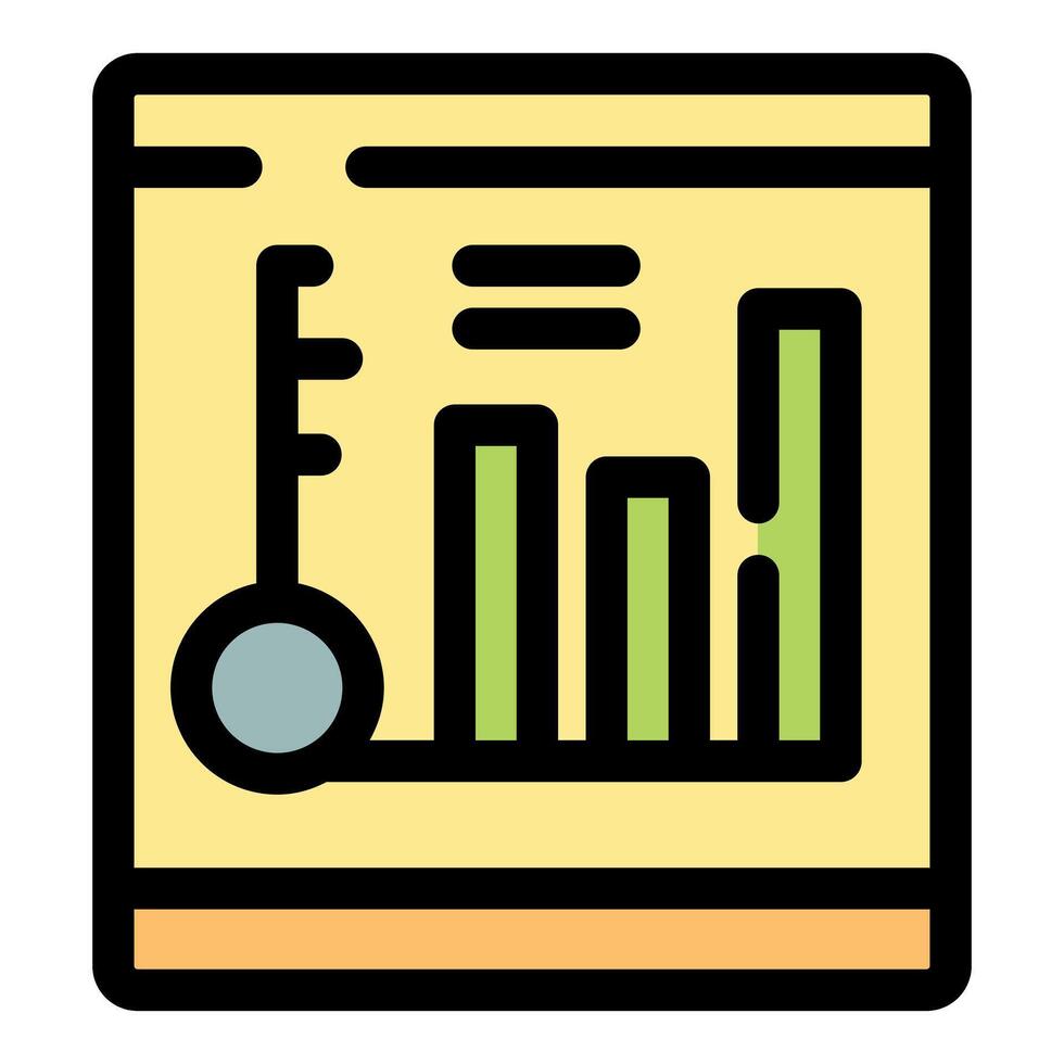 Temperature monitoring system showing growing chart and thermometer icon vector