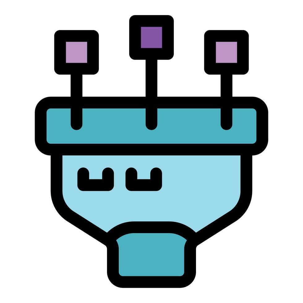 Filtering data through a funnel with sensors collecting information vector