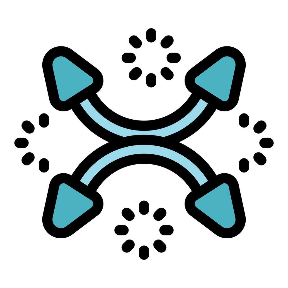 Shuffle music icon symbolizing random song playback and playlist mixing vector