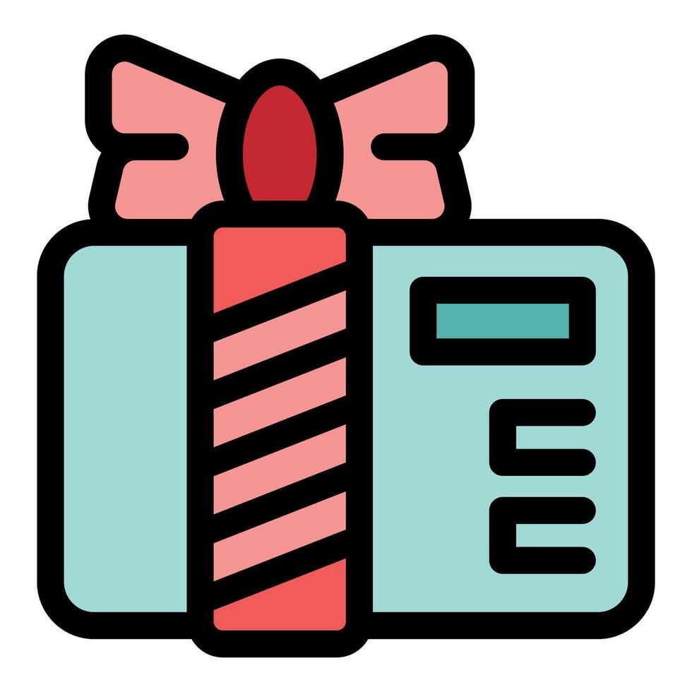 Microwave oven wrapped as a gift with ribbon and bow vector