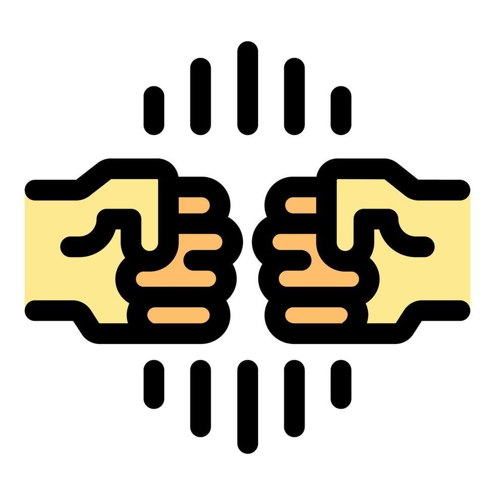 Two fists bumping, symbolizing respect and partnership vector